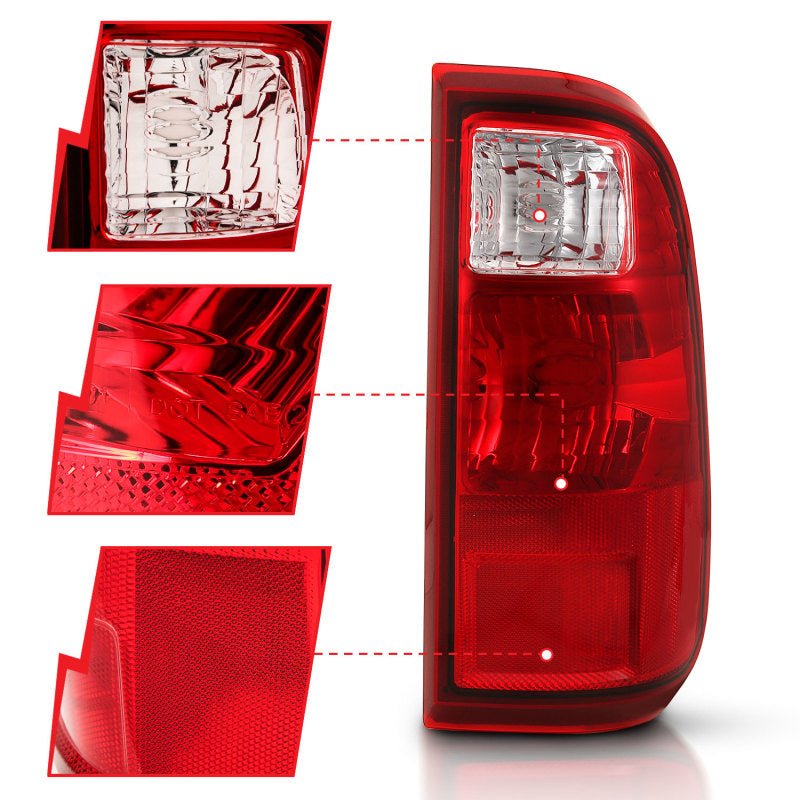 ANZO 2008-2016 Ford F-250 Taillight Red/Clear Lens (OE Replacement) - Crew Original