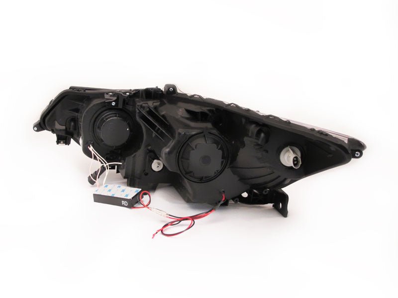 ANZO 2009-2012 Acura Tsx Projector Headlights w/ Halo Black (CCFL) (HID Compatible) - Crew Original