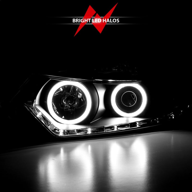 ANZO 2009-2012 Acura Tsx Projector Headlights w/ Halo Black (CCFL) (HID Compatible) - Crew Original