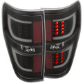 ANZO 2009-2013 Ford F-150 LED Taillights Black - Crew Original