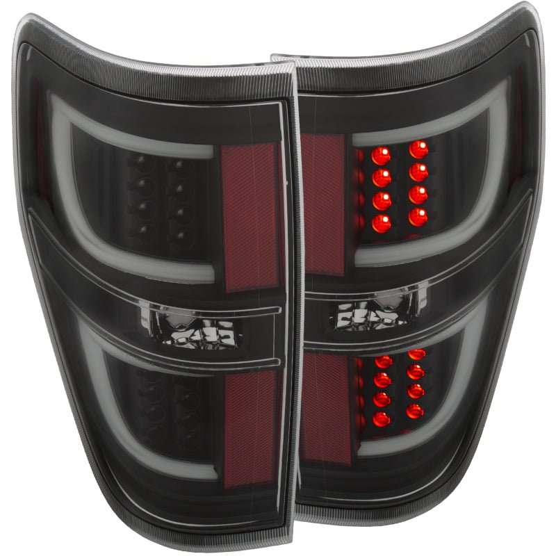 ANZO 2009-2013 Ford F-150 LED Taillights Black - Crew Original