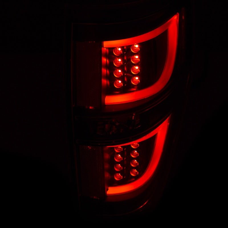 ANZO 2009-2013 Ford F-150 LED Taillights Black - Crew Original