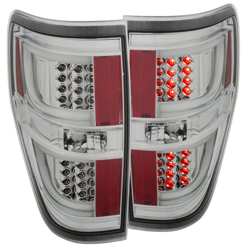 ANZO 2009-2013 Ford F-150 LED Taillights Chrome - Crew Original