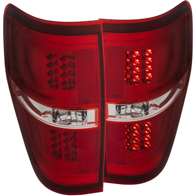 ANZO 2009-2013 Ford F-150 LED Taillights Red/Clear - Crew Original