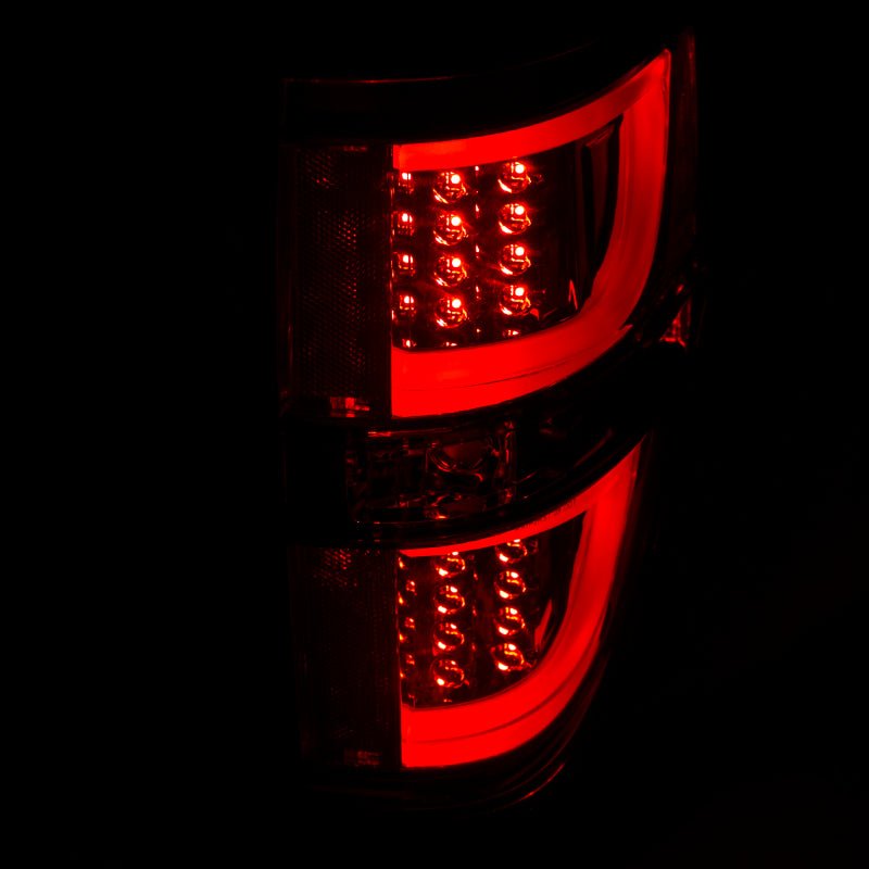 ANZO 2009-2013 Ford F-150 LED Taillights Red/Clear - Crew Original