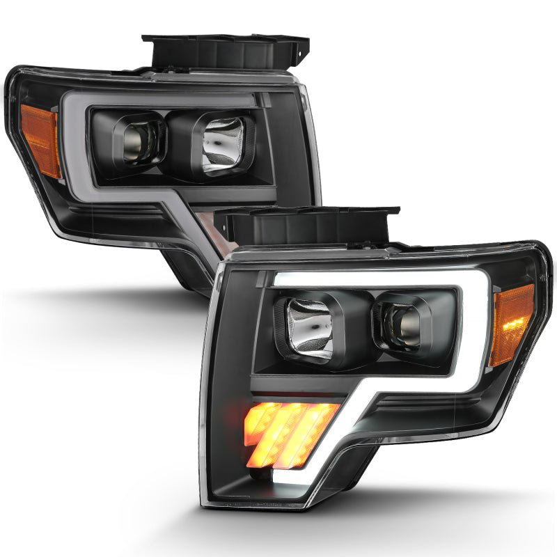 ANZO 2009-2014 Ford F-150 Projector Light Bar G4 H.L. Black Amber - Crew Original