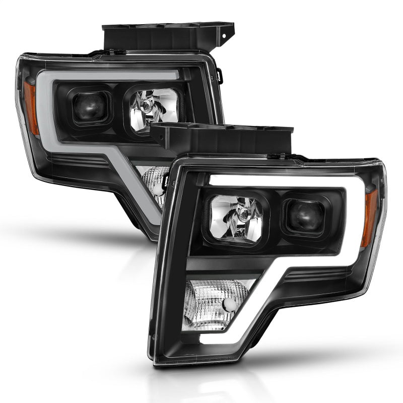 ANZO 2009-2014 Ford F-150 Projector Light Bar H.L Black Amber - Crew Original