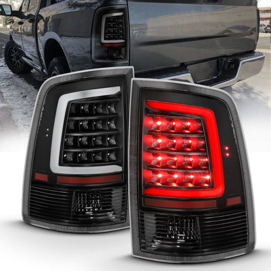 ANZO 2009-2018 Dodge Ram 1500 LED Taillight Plank Style Black w/Clear Lens - Crew Original