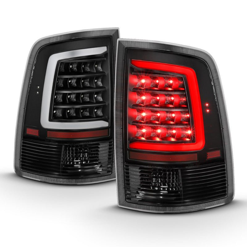 ANZO 2009-2018 Dodge Ram 1500 LED Taillight Plank Style Black w/Clear Lens - Crew Original