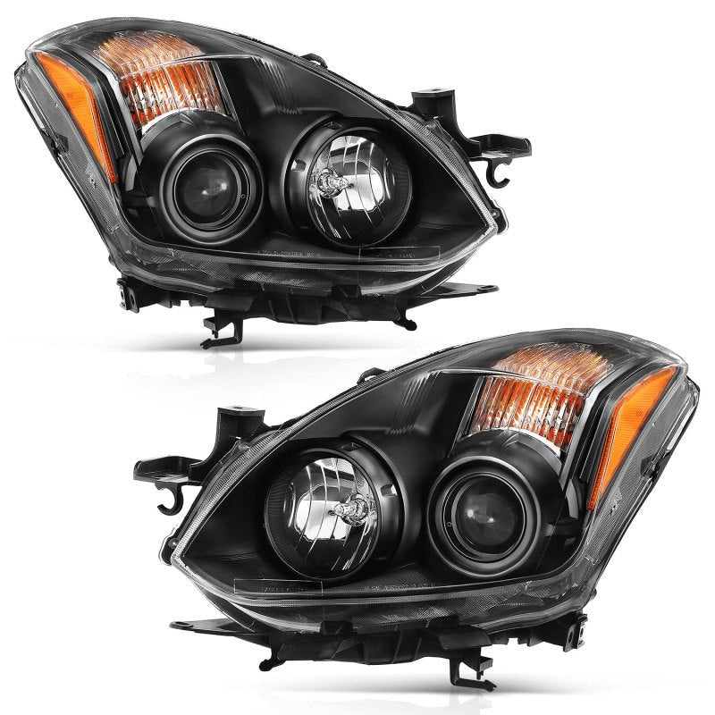 ANZO 2010-2013 Nissan Altima Projector Headlight Black (Halogen Type) - Crew Original