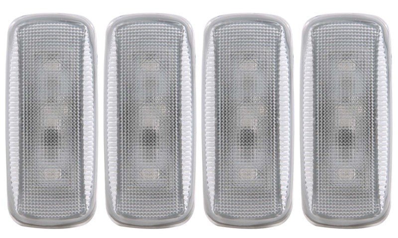 ANZO 2010-2015 Dodge Ram 3500 LED Fender Light Kit Clear 2pc Amber / 2pc Red - Crew Original