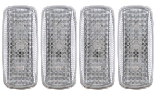 ANZO 2010-2015 Dodge Ram 3500 LED Fender Light Kit Clear 2pc Amber / 2pc Red - Crew Original