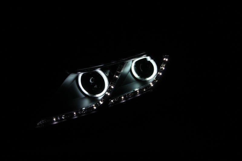 ANZO 2011-2013 Kia Optima Projector Headlights w/ Halo Black (CCFL) - Crew Original