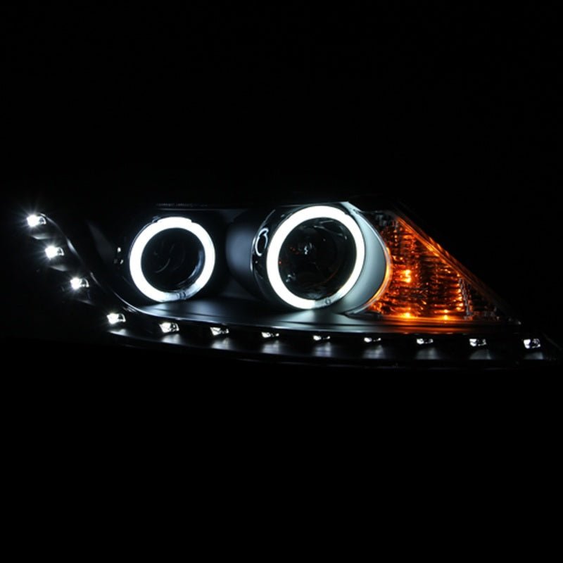 ANZO 2011-2013 Kia Sorento Projector Headlights w/ Halo Black (CCFL) - Crew Original