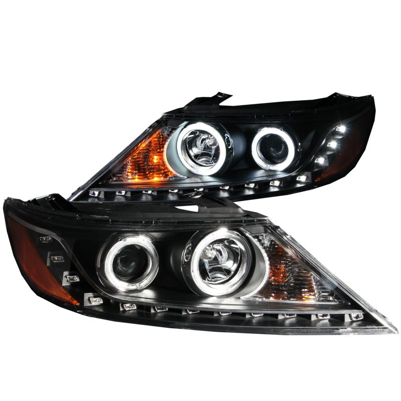 ANZO 2011-2013 Kia Sorento Projector Headlights w/ Halo Black (CCFL) - Crew Original