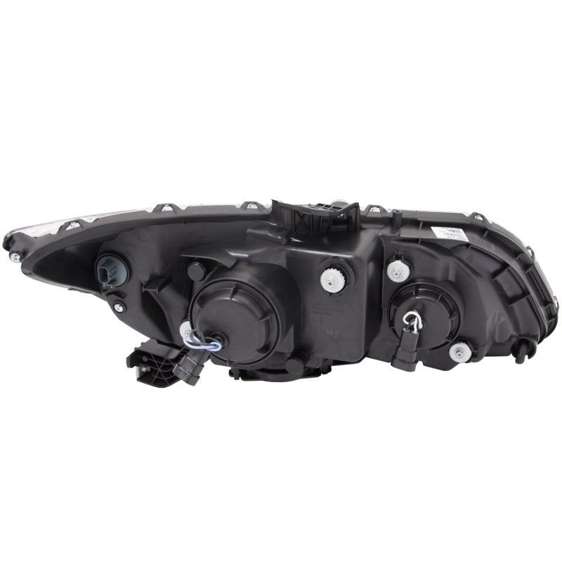 ANZO 2012-2015 Honda Civic Projector Headlights w/ U-Bar Black - Crew Original