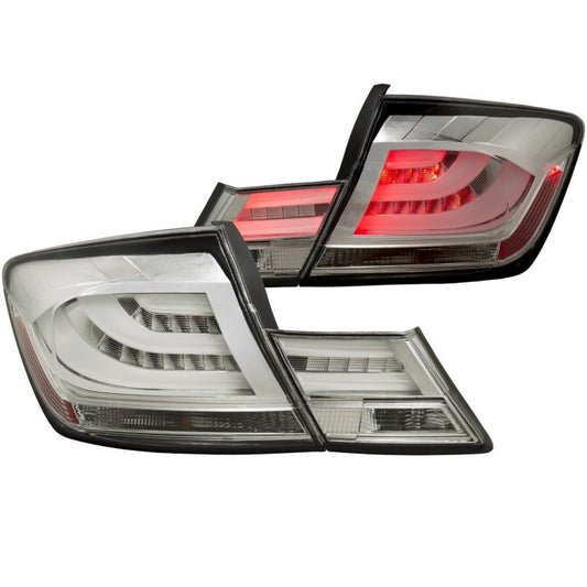 ANZO 2013-2015 Honda Civic (excludes hybrid) LED Taillights Chrome - Crew Original