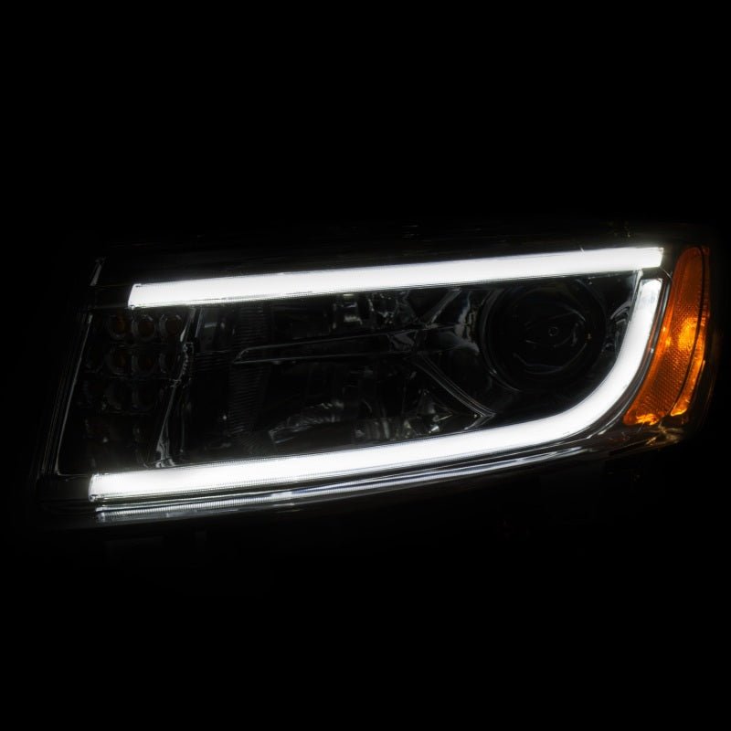 ANZO 2014-2015 Jeep Grand Cherokee Projector Headlights w/ Plank Style Design Chrome - Crew Original