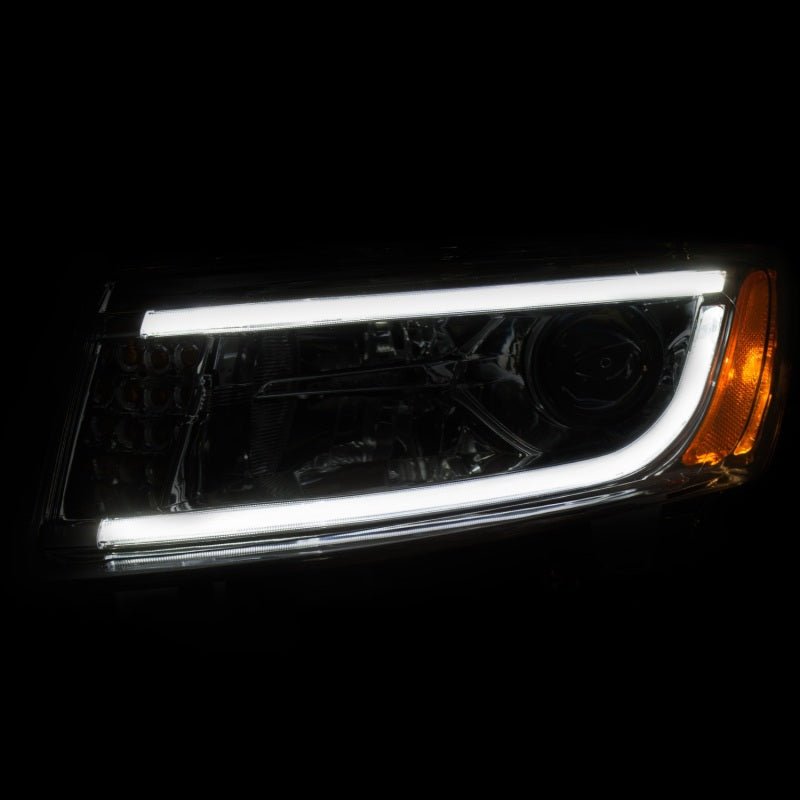 ANZO 2014-2015 Jeep Grand Cherokee Projector Headlights w/ Plank Style Design Chrome - Crew Original