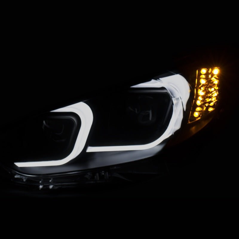 ANZO 2014-2015 Mazda 6 Projector Headlights w/ Plank Style Design Black - Crew Original