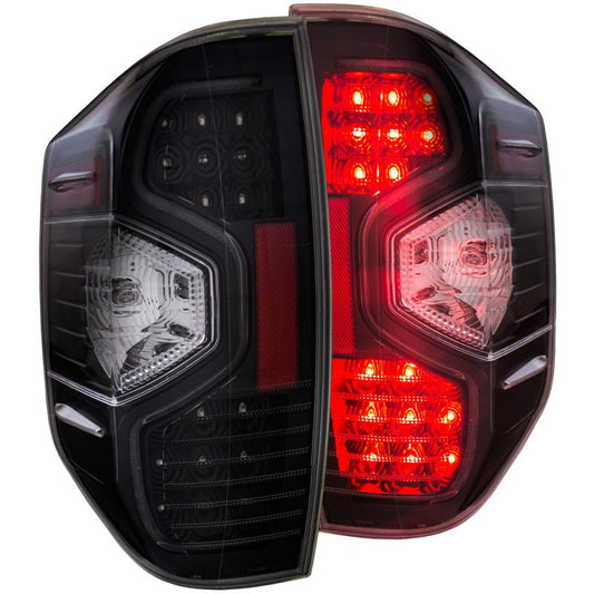 ANZO 2014-2015 Toyota Tundra LED Taillights Black - Crew Original