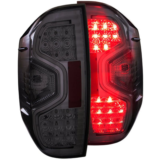 ANZO 2014-2015 Toyota Tundra LED Taillights Smoke - Crew Original