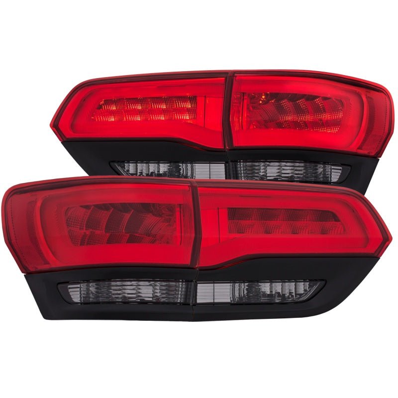 ANZO 2014-2016 Jeep Grand Cherokee LED Taillights Red/Smoke - Crew Original