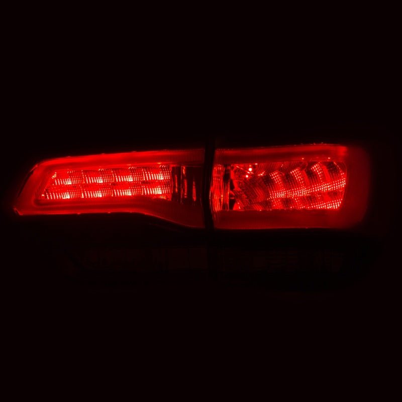 ANZO 2014-2016 Jeep Grand Cherokee LED Taillights Red/Smoke - Crew Original