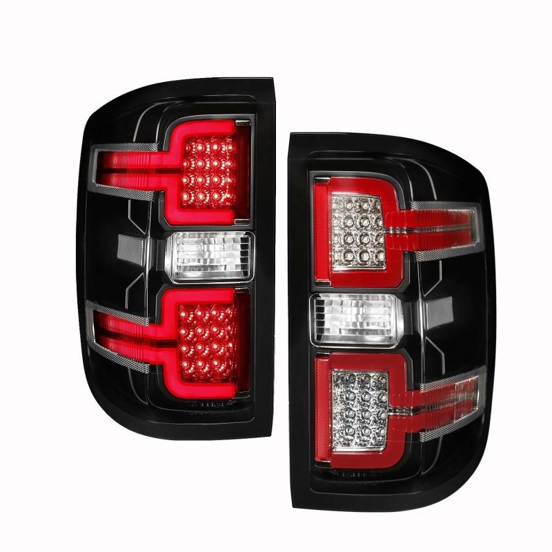 ANZO 2014-2018 Chevy Silverado 1500 LED Taillights Black - Crew Original