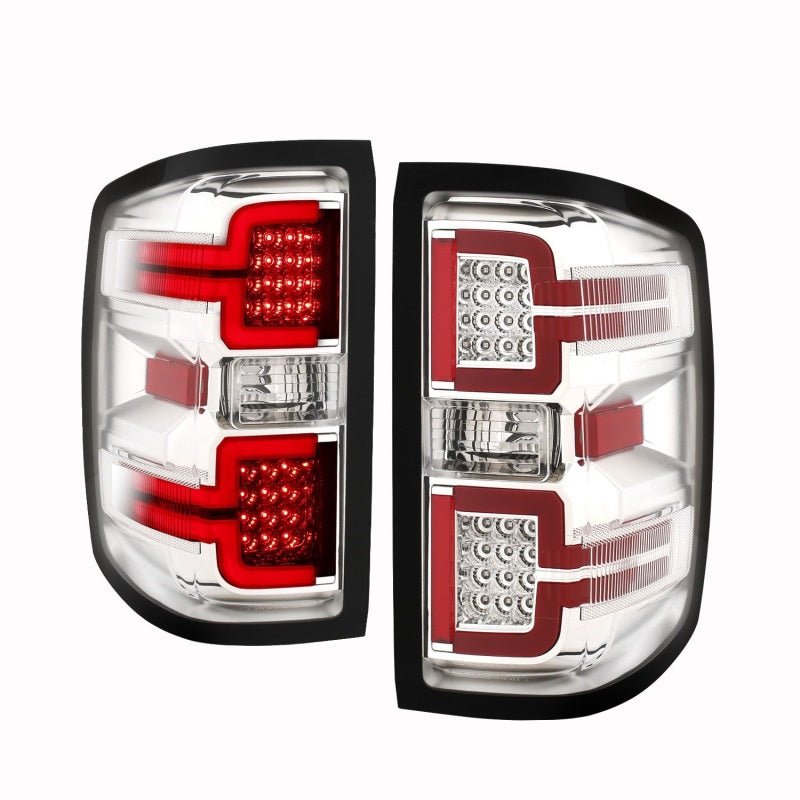 ANZO 2014-2018 Chevy Silverado 1500 LED Taillights Chrome - Crew Original