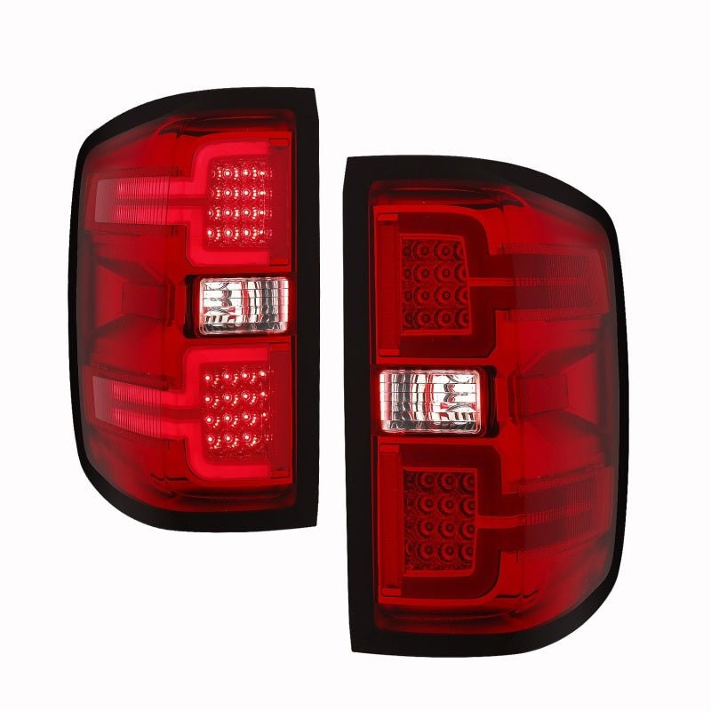 ANZO 2014-2018 Chevy Silverado 1500 LED Taillights Red/Clear - Crew Original