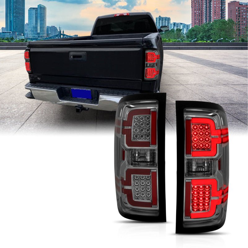 ANZO 2014-2018 Chevy Silverado 1500 LED Taillights Smoke - Crew Original