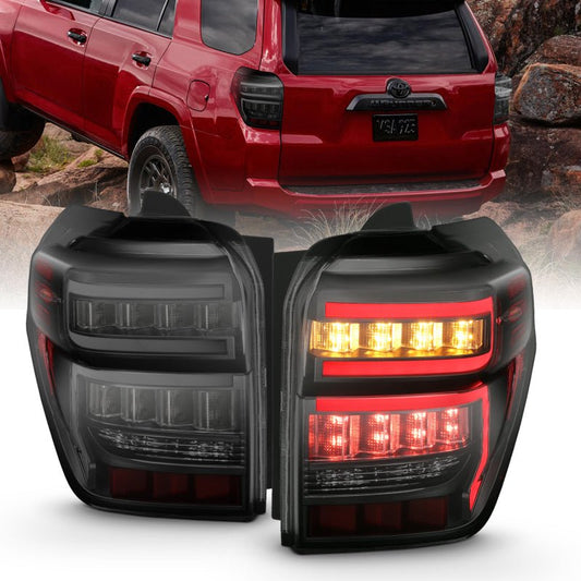 ANZO 2014-2020 Toyota 4Runner T.L Black Housing Smoke Lens Red Light Bar W/Sequential - Crew Original