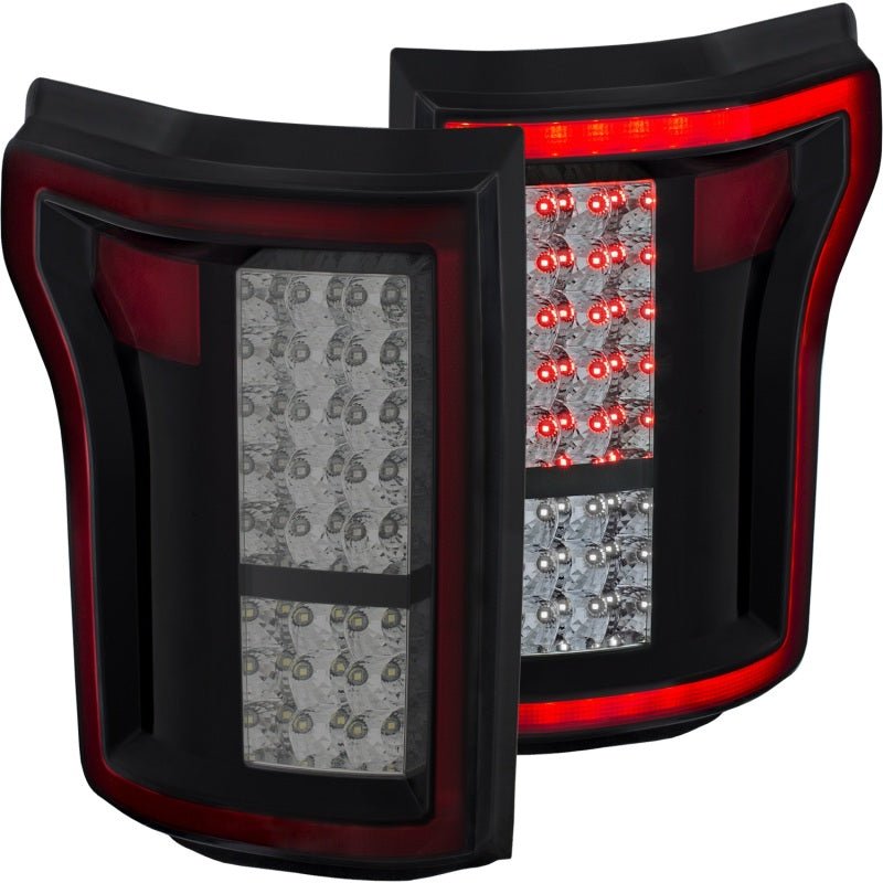 ANZO 2015-2016 Ford F-150 LED Taillights Red/Smoke - Crew Original