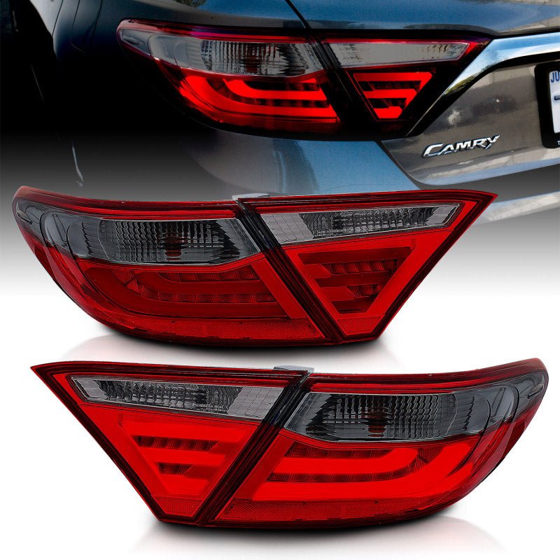 ANZO 2015-2016 Toyota Camry LED Taillights Smoke - Crew Original