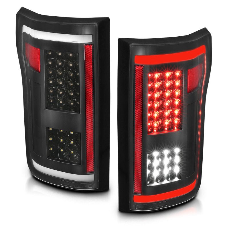 ANZO 2015-2017 Ford F-150 LED Taillights Black - Crew Original