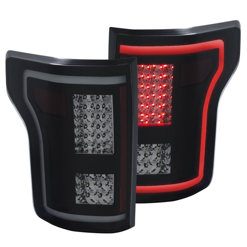 ANZO 2015-2017 Ford F-150 LED Taillights Smoke - Crew Original