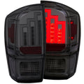 ANZO 2016-2017 Toyota Tacoma LED Taillights Smoke - Crew Original