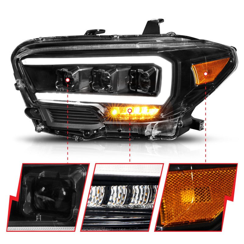 ANZO 2016-2017 Toyota Tacoma TRD LED Projector Headlights - Crew Original