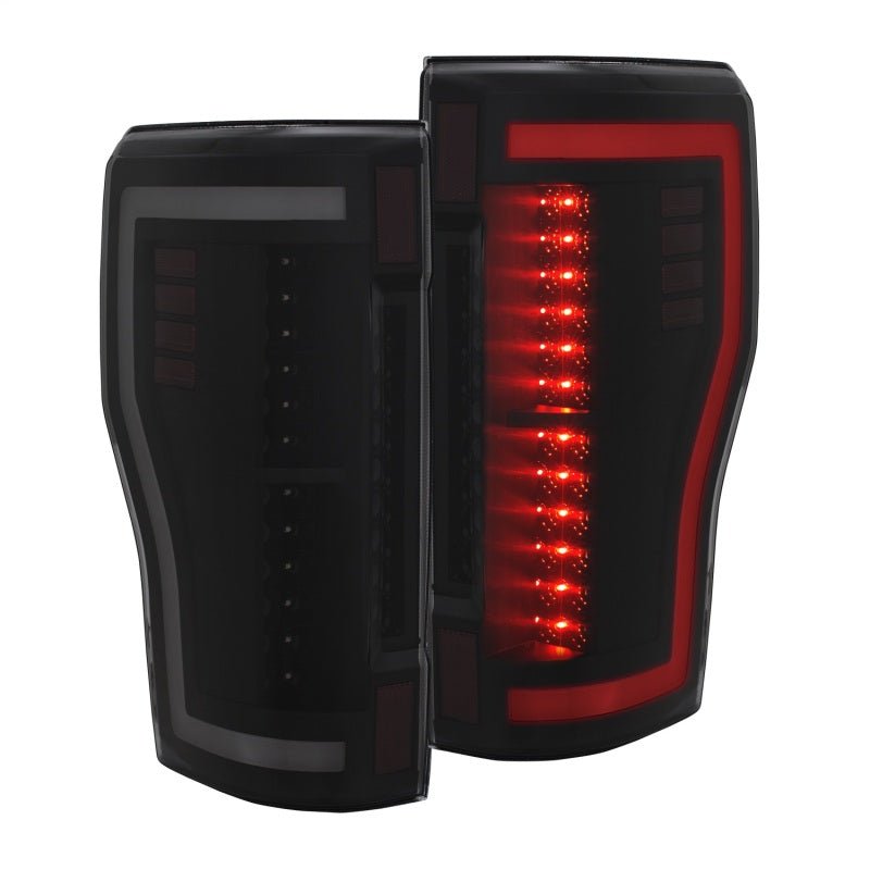 ANZO 2017+ Ford F-250 LED Taillights - Black/Smoke - Crew Original