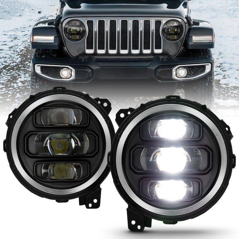 ANZO 2018-2019 Jeep Wrangler Full Led ProjectorH.L Black - Crew Original
