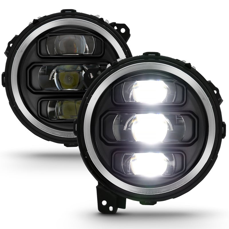 ANZO 2018-2019 Jeep Wrangler Full Led ProjectorH.L Black - Crew Original