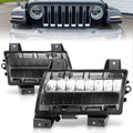 ANZO 2018-2021 Jeep Wrangler LED Side Markers Chrome Housing Smoke Lens w/ Seq. Signal Sport Bulb - Crew Original