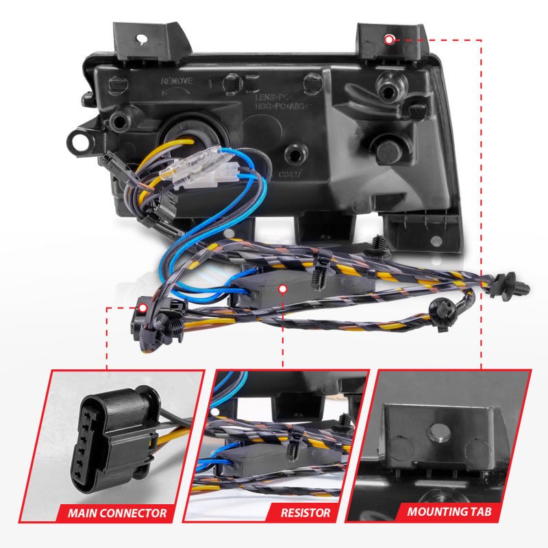 ANZO 2018-2021 Jeep Wrangler LED Side Markers Chrome Housing Smoke Lens w/ Seq. Signal Sport Bulb - Crew Original
