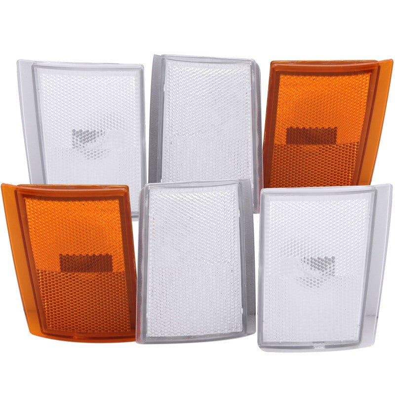 ANZO Corner Lights 1988-1993 Chevrolet C1500 Euro Corner Lights 4 Clear and 2 Amber 6pc - Crew Original