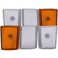 ANZO Corner Lights 1988-1993 Chevrolet C1500 Euro Corner Lights 4 Crystal Chrome / 2 Crystal Amber - Crew Original