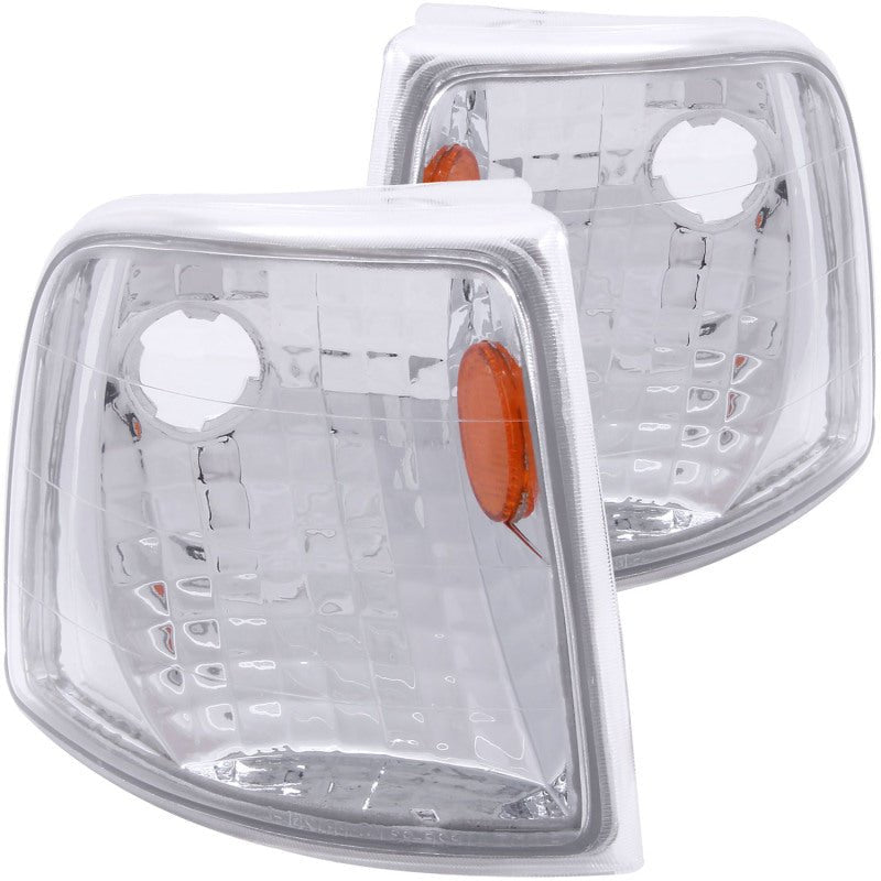 ANZO Corner Lights 1993-1997 Ford Ranger Euro Corner Lights Chrome w/ Amber Reflector - Crew Original