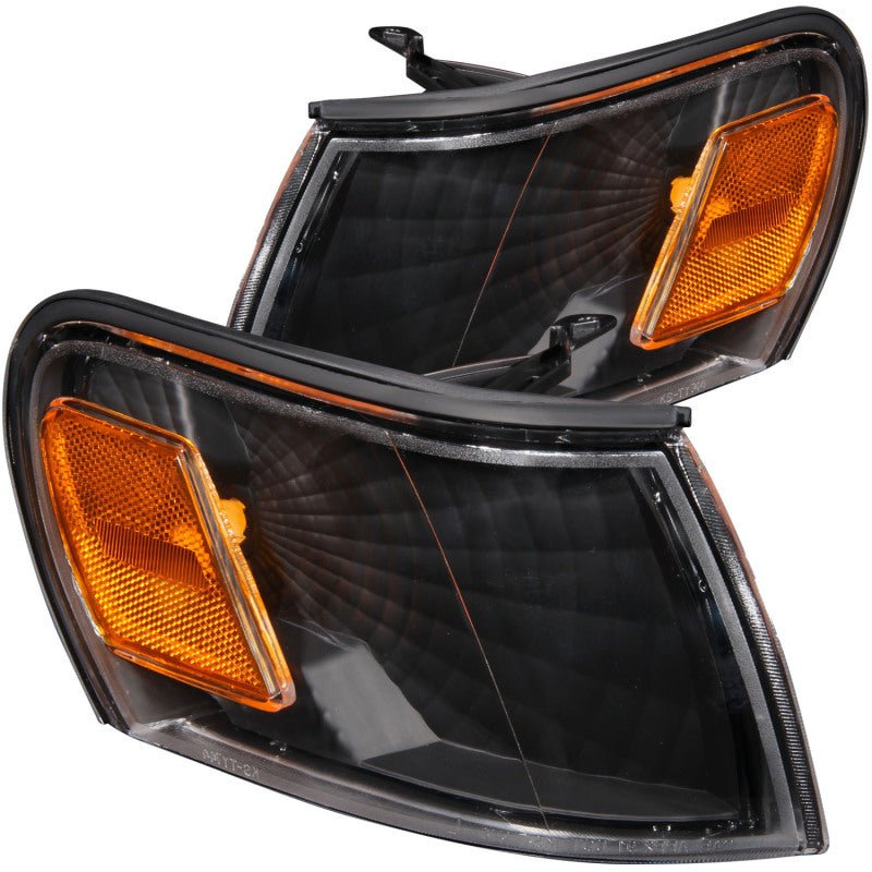 ANZO Corner Lights 1993-1997 Toyota Corolla Euro Corner Lights Black w/ Amber Reflector - Crew Original