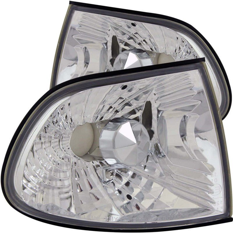 ANZO Corner Lights 1995-1999 Pre Facelift BMW 7 Series E38 Euro Corner Lights Chrome - Crew Original