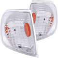ANZO Corner Lights 1997-2003 Ford F-150 Euro Corner Lights Chrome w/ Amber Reflector - Crew Original